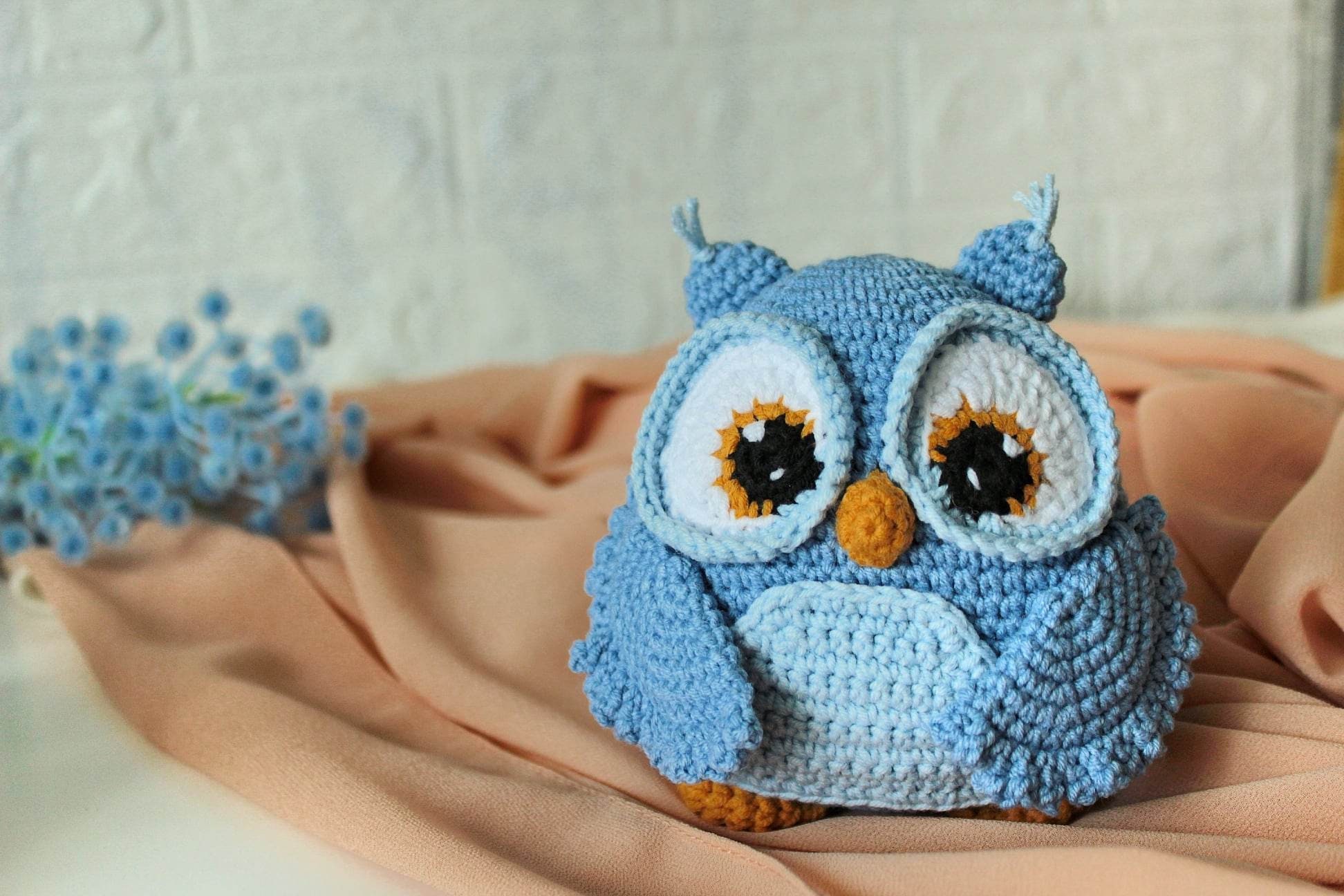  Winmany Crochet Kit for Beginners Halloween Blue Owls