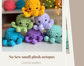 Crochet no sew beginner friendly plush octopus - ENG