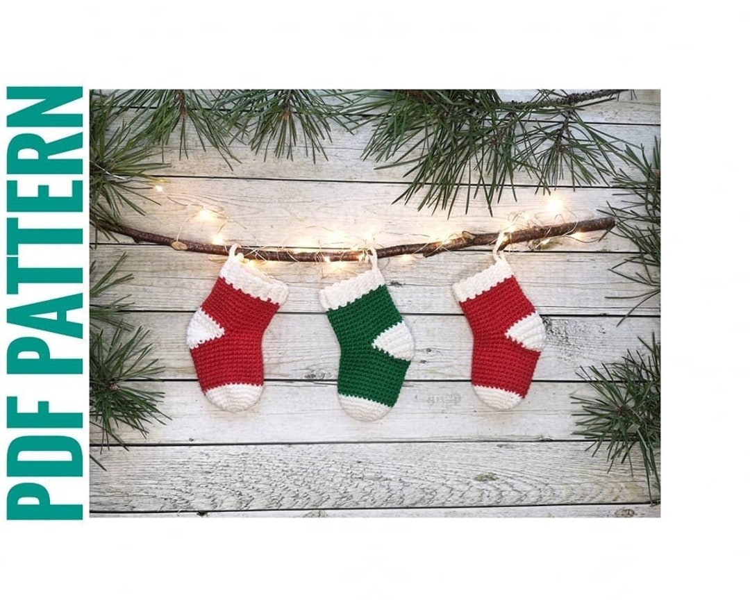 Crochet Mini Christmas Stocking Pattern - ENG - Etsy