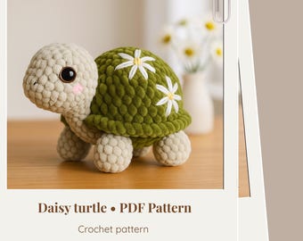 Crochet Turtle Pattern: No Sew Daisy Amigurumi (PDF Pattern)