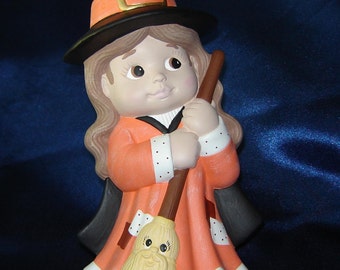 Halloween Ceramic Witch - Halloween Decoration - Fall Decorations - Ceramics for Fall - Halloween Ceramics