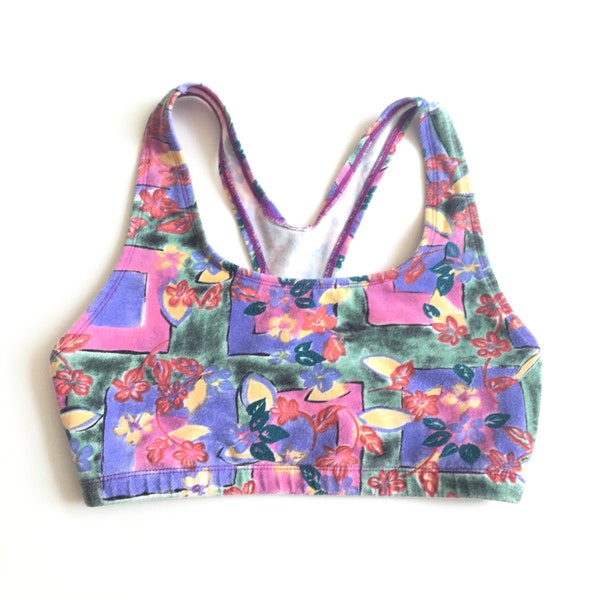 Floral Print Sports Bra Crop Top