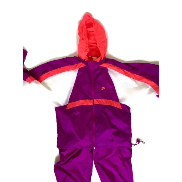 90's Nike Neon Pink Track Suit // Sweatsuit