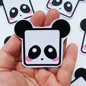Adesivo de panda quadrado fofo