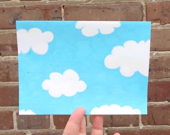 Cloudy Dreams Hand Painted Greeting Card