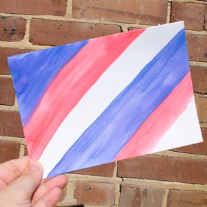 Carte de voeux peinte à la main du 4 juillet