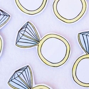 Aquarel sticker diamanten ring