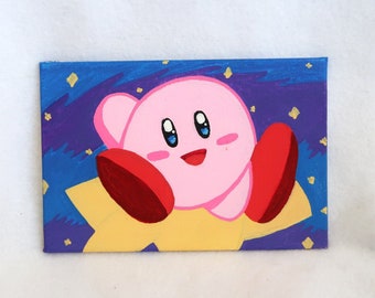Star Shooter Video Game Character Acrylic Painting Hand Painted
