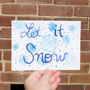 Christmas Snowy Hand Painted Greeting Card