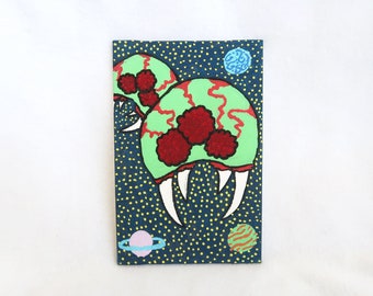 Alien Video Game Acrylic Painting Monster Character Creature Scary Villain Hero Art