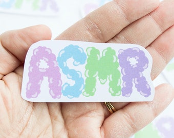 ASMR Sticker Autonomous Sensory Meridian Response Sleepy Sleeping Anxiety Depression Helping Falling Asleep Auditory Medicine Unique Clouds