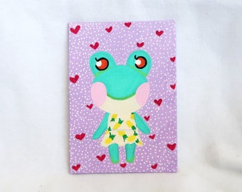 Lily Video Game Character Frog Acrylic Painting Hand Painted
