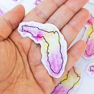 Florida State Form Aquarell Aufkleber