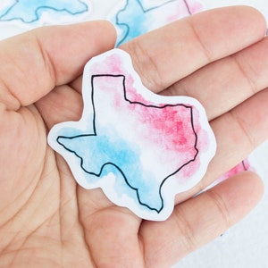 Sticker aquarelle forme Texas State
