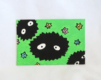 Soot Character Sprites Spirits Acrylic Painting Hand Painted