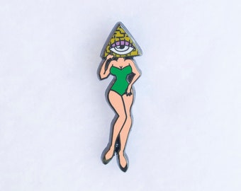 Illuminaughty Pinup Girl Pun Hard Enamel Lapel Pin