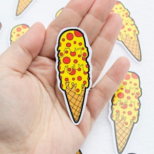 Pizza Eiswaffel Lebensmittel Sticker