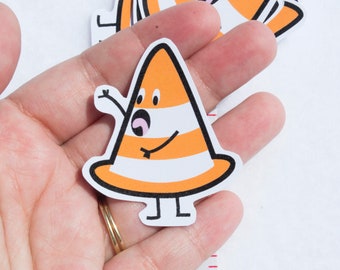 Shocked Traffic Cone Funny Sticker