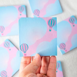 Ups Fehldruck Pink und Blau Heißluftballons Sticky Notes