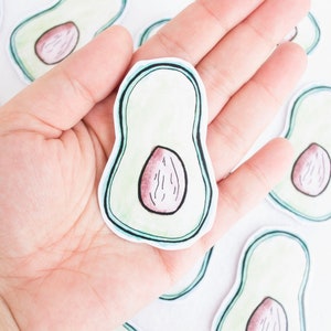 Adesivo artistico ad acquerello di avocado