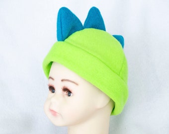 Dinosaur Stegosaurus Baby Infant to 6 Months Hat Green Beanie Dino Costume Babies Cap Soft Fleece Fluffy Animals Reptile Scales Monster
