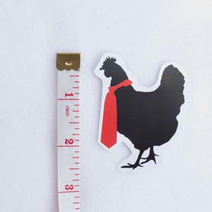 Hentai Hen-tie Sticker Handmade Stationery Kawaii Cute Rooster Tie Funny Comedy Pun Play On Words Anime XXX Rated Adult Material Chicken image 2