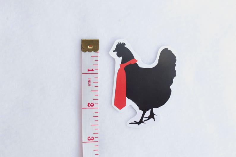 Hentai Hen-tie Sticker Handmade Stationery Kawaii Cute Rooster Tie Funny Comedy Pun Play On Words Anime XXX Rated Adult Material Chicken image 2