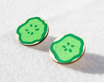 Pickle Earrings Dill Pickle Earrings Food Jewelry Snack Earrings Hamburger Pickle Earrings Miniatures Gift For Her Funny Earrings Studs