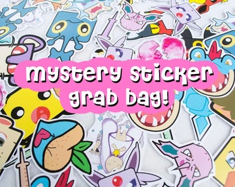 Sticker Mystery Bags 12 Stickers In Every Pack Art Artwork Grab Box Original Work Fan Art Characters Anime Cartoons Water Bottle Stickers