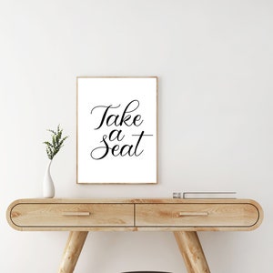 Funny Bathroom Art Have A Seat Take A Sheet Printable Art Etsy