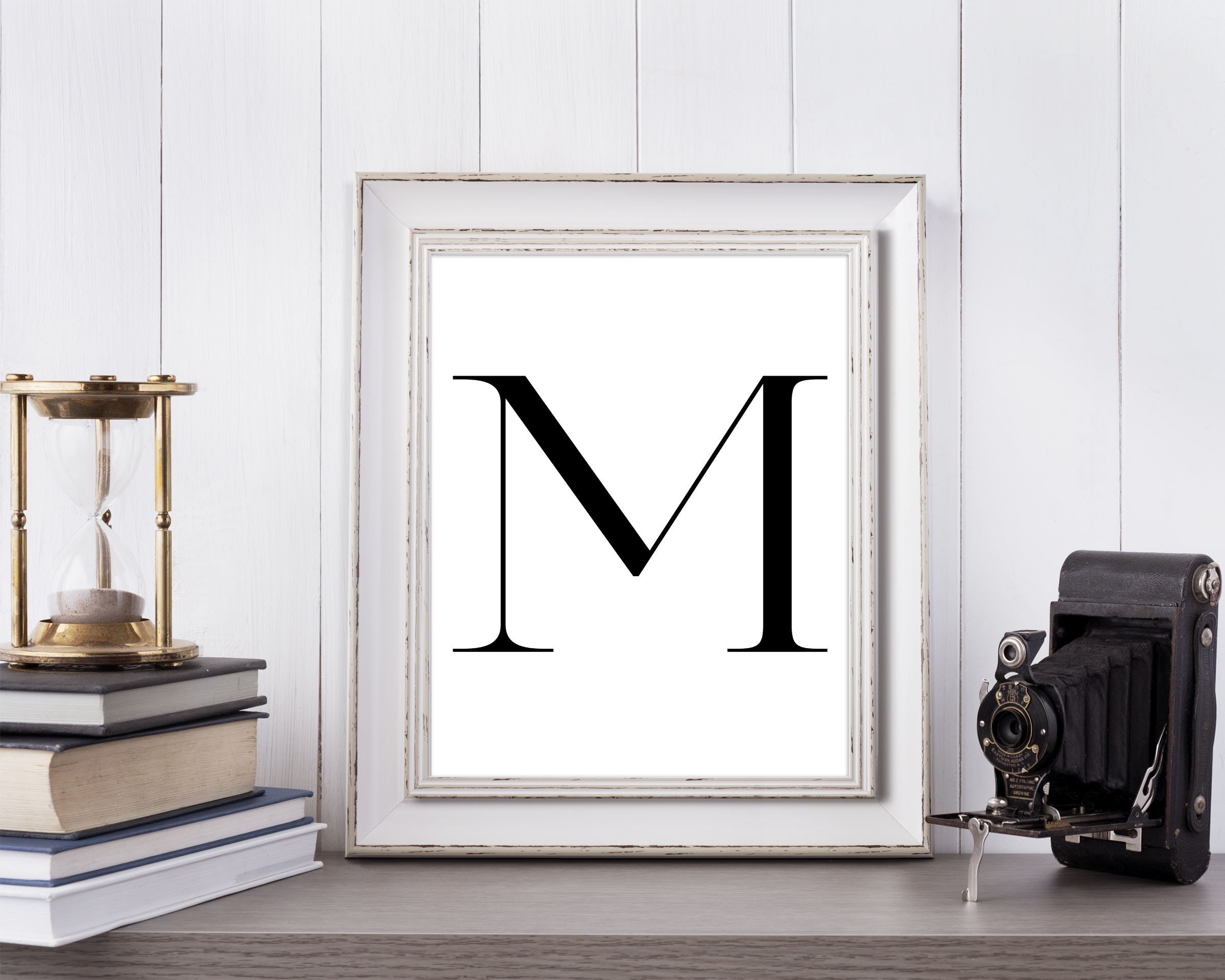 Letter M Typography Sign Letter M Wall Art Bedroom Wall Art Etsy UK