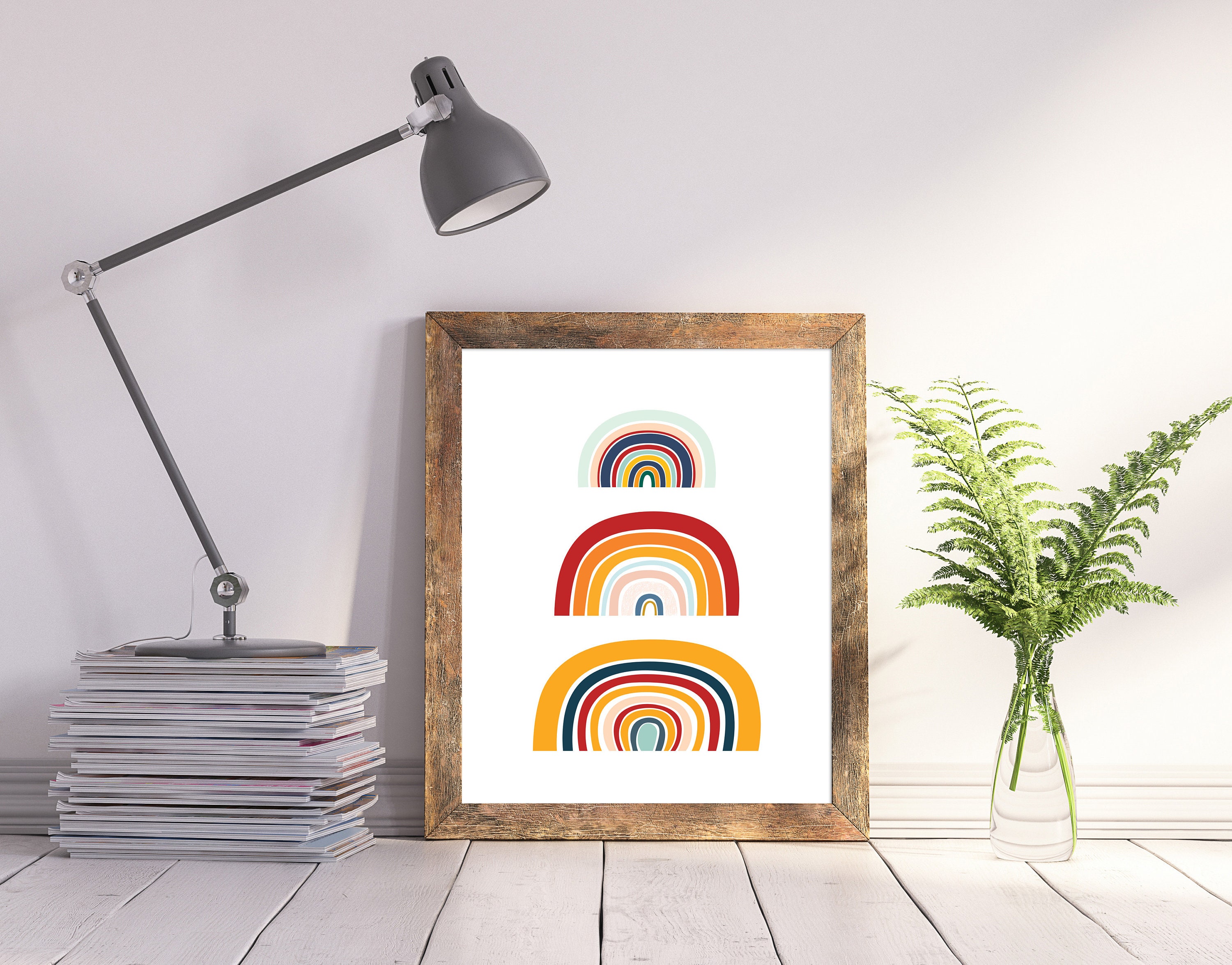 Rainbow Nursery Decor Rainbow Wall Art Kids Wall Art Etsy