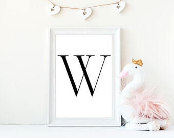 Letter W Poster - Etsy