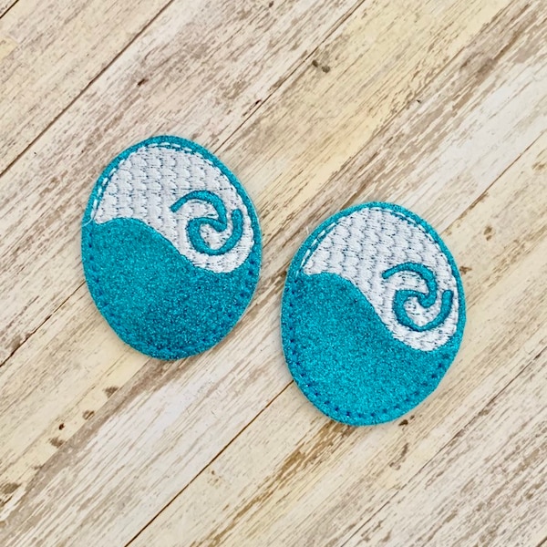 Inspired Heart Stone Embroidered Felt Appliques ~ Summer Spring ~ DIY hair clips bows badge reels zipper pulls planner clips felties