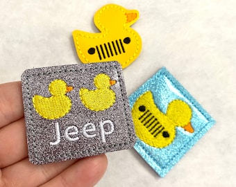 Duck Duck J33P Feltie Embroidered Felt Appliques ~ DIY hair clips bows badge reels zipper pulls planner clips felties