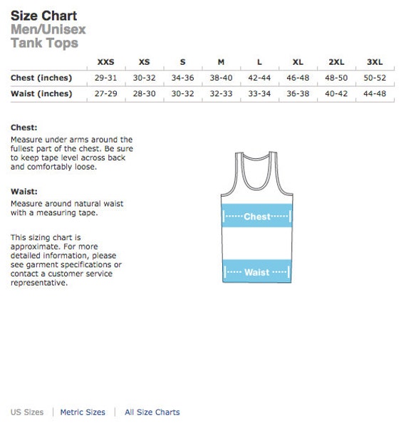 American Apparel Tri Blend Size Chart