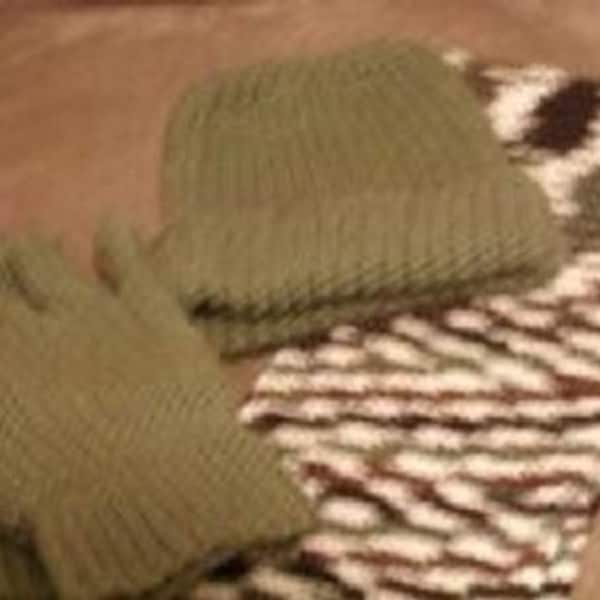 CROCHET PATTERN  Men's Hat, Gloves and Scarf Set *EASY*  Downloadable No Shipping