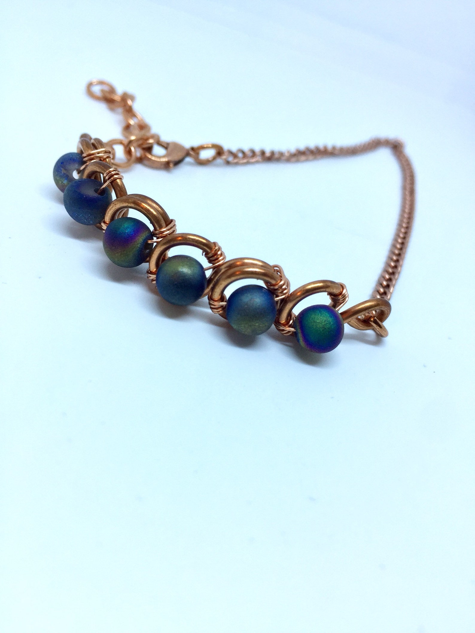 Copper Crystal Anklet Copper Anklets Ankle jewelry Etsy