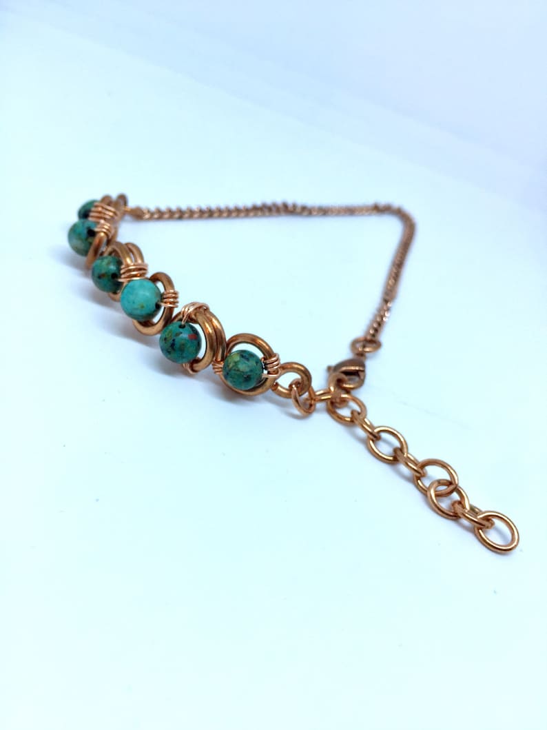 Copper Crystal Anklet Copper Anklets Ankle Jewelry Etsy