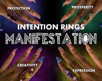 Copper Intention Ring Set | Manifestation Jewelry, Spiritual Gift