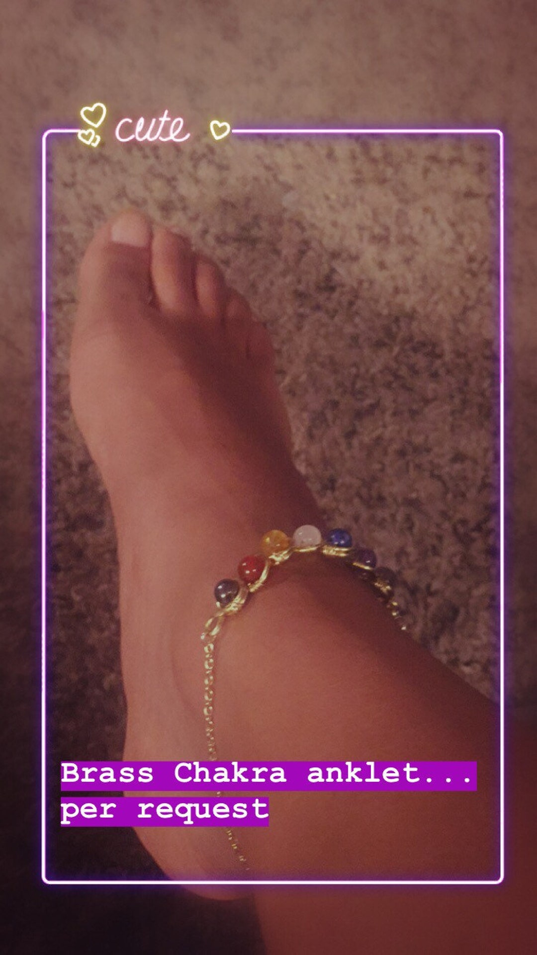 Brass Crystal Anklet, Brass Anklets , Ankle Jewelry, Barefoot Sandles
