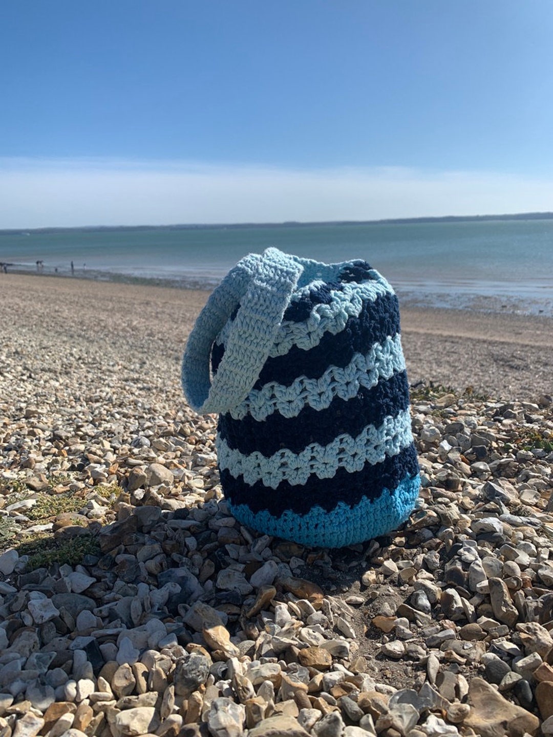 Easy Striped Crochet Beach Bag - PDF Pattern - Instant Download - Etsy