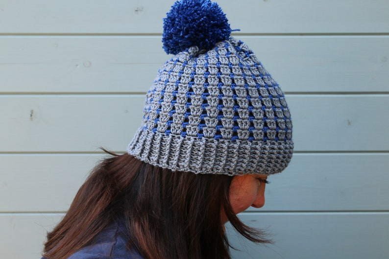 Block Stitch hat crochet pattern image 1