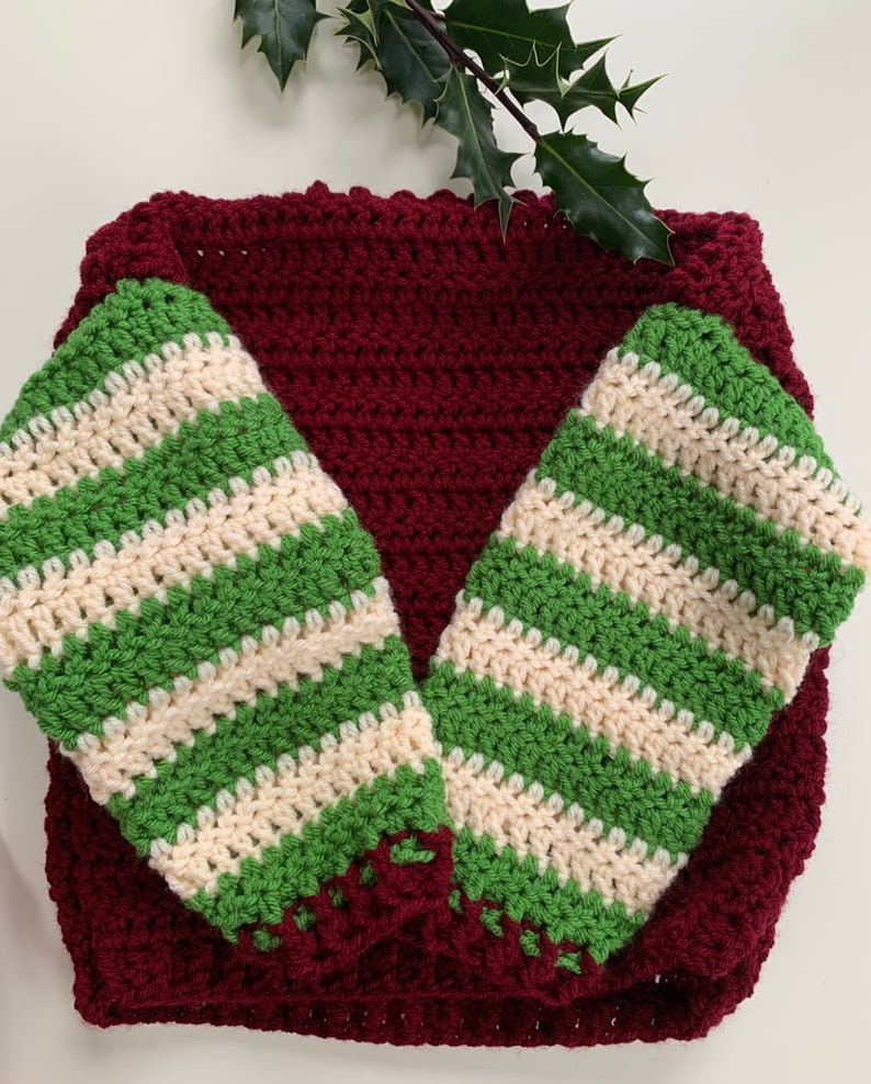 Easy Crochet Kids Christmas Sweater Elf Jumper Instant PDF Download image 4