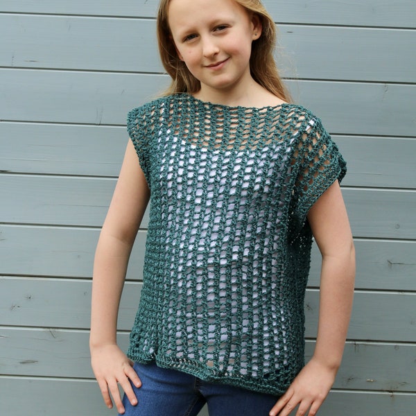 Mesh Crochet Top - easy beginners make - PDF Download