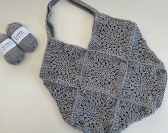 Crochet Granny Square bag pattern - PDF download