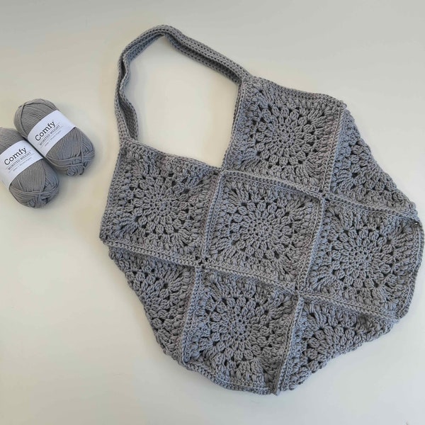 Crochet Granny Square bag pattern - PDF download