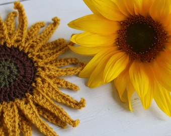 Crochet Sunflower Motif Pattern