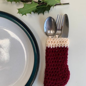 Crochet Mini Stocking Cutlery/ Advent Instant PDF Download image 1