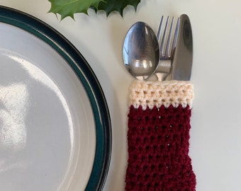 Crochet Mini Stocking Cutlery/ Advent - Instant PDF Download